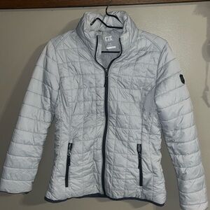 Cutter and Buck, lightweight, grey puffer.